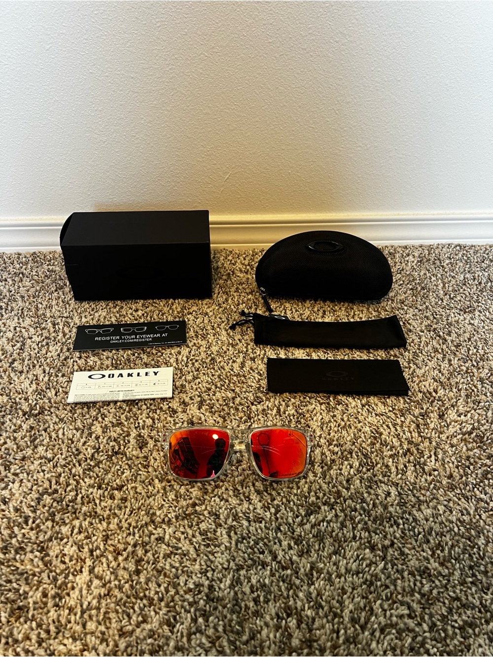 Oakley Holbrooks Clear Frame Polarized Lens